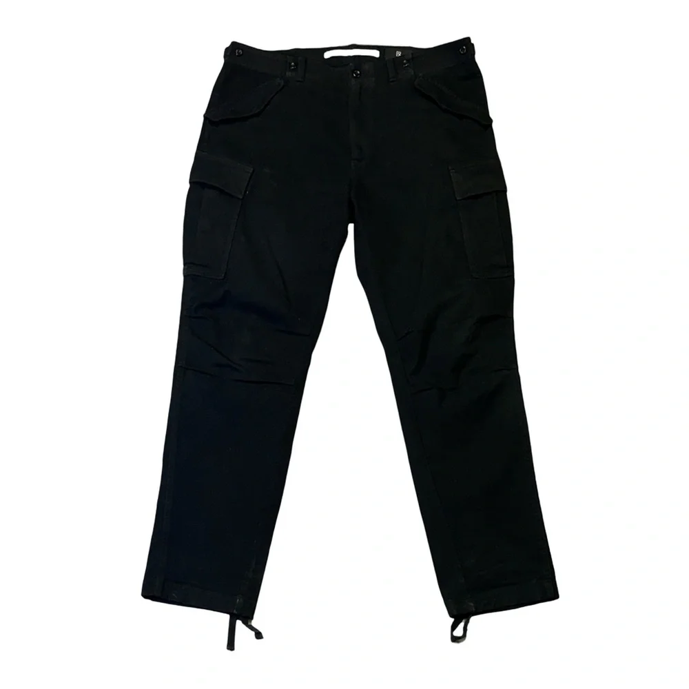 Banana Republic mens 38x32 slim fit black cotton  vintage style cargo pants EUC